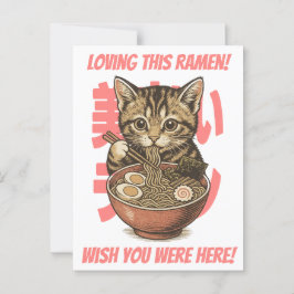Yummy Ramen Kitten Vykort