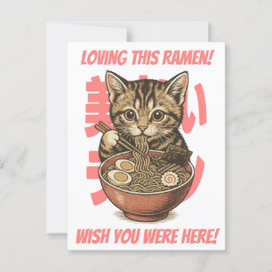 Yummy Ramen Kitten Vykort