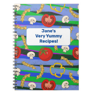 Yummy recept bok att personifiera för kocken anteckningsbok