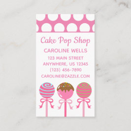 Yummy Rosa Cake Pops Business Telefonkorts Visitkort