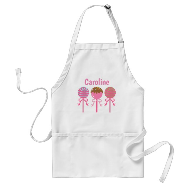 Yummy Rosa Cake Pops Personlig Apron Förkläde (Framsidan)