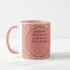 Yummy Rosa Sprinkle Donut Mönster och Funny Quote Mugg
