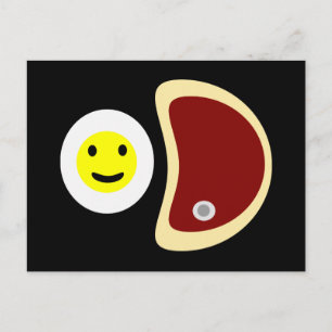Yummy Steak och Eggs Vykort
