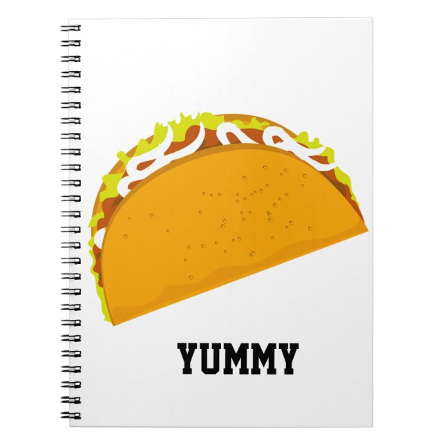 Yummy Taco Anteckningsbok Med Spiral (Framsidan)