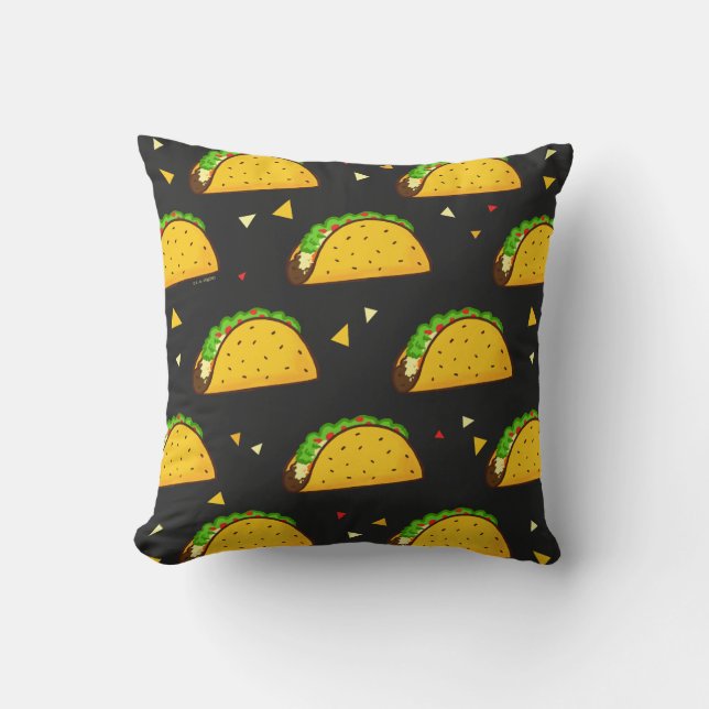 Yummy Taco Mönster Kudde (Framsida)