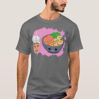 Yummy Tshirt Ramen Noodles Bowl och Boba Bubble te T Shirt