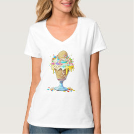 Yummy Whimsical Ice Cream Sundae T Shirt