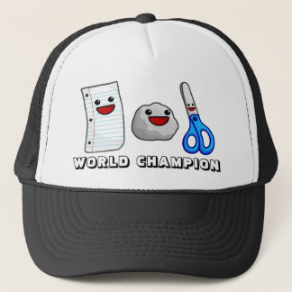 Yummys papper hatt för mästare för stensaxvärld!!! truckerkeps