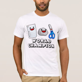 Yummys papper T-tröja för mästare för stensaxvärld Tee Shirt