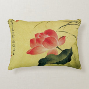 Yun Shouping's Lotus Flower Prydnadskudde