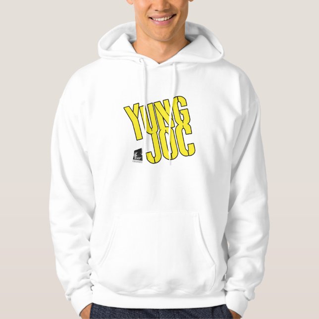 Yung Joc gul logotypT-tröja Sweatshirt Med Luva (Framsida)