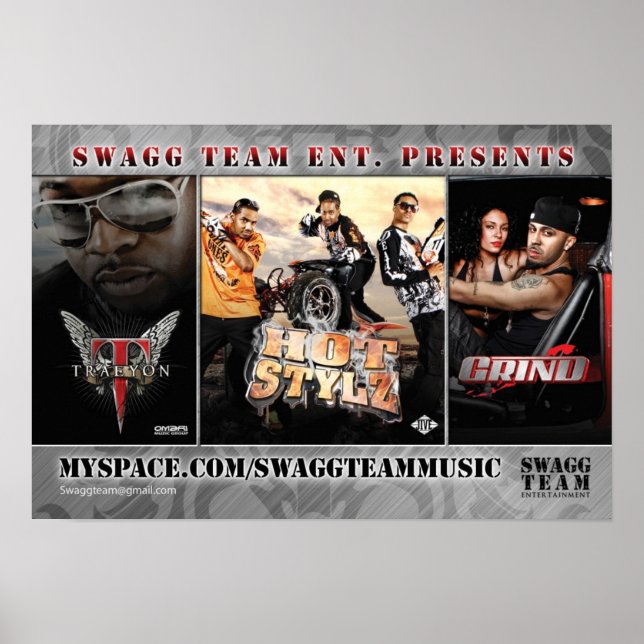 Yung Joc Swagg Team Flyer Back Poster (Framsidan)