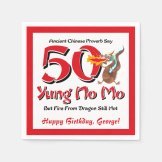 Yung No Mo 50 Birthday Pappersservett