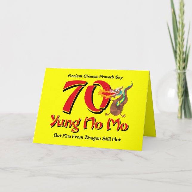 Yung No Mo 70 Birthday Kort (Framsida)