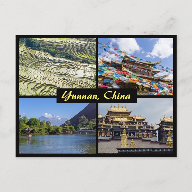 Yunnan Landmärken - Kina Vykort (Framsida)