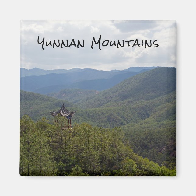 Yunnan Mountains, Shaxi, Yunnan - China Magnet (Framsidan)