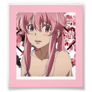 Yuno Gasai Future Diary Rosa Poster