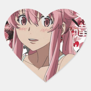 Yuno Gasai klistermärke för bärbar dator- och