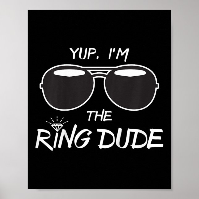 Yup Im Ring-killen - Lustigt Kids Ring Bearer Poster (Framsidan)