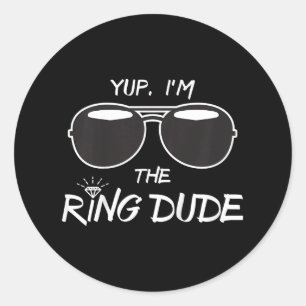 Yup Im Ring-killen - Lustigt Kids Ring Bearer Runt Klistermärke