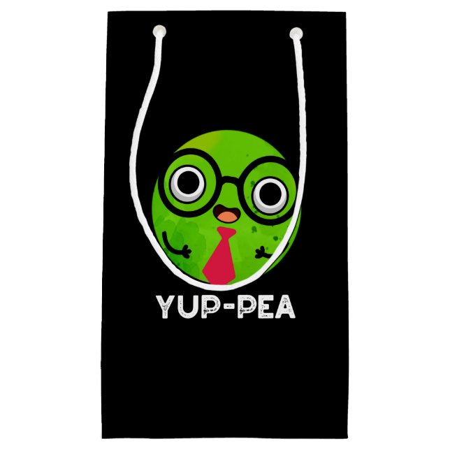 Yup-pea Funny Yuppie Veggie Pea Pun Mörk BG (Framsidan)