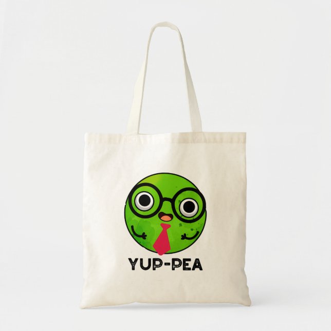 Yup-pea Funny Yuppie Veggie Pea Pun Tygkasse (Framsidan)