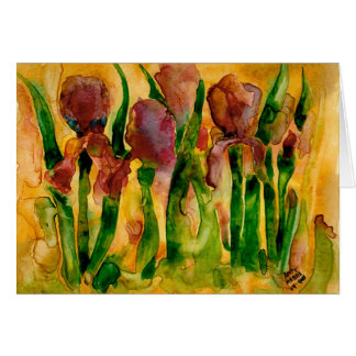 Yupo Irises Hälsningskort