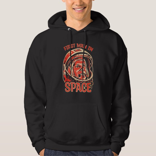 Yuri Gagarin Cosmonaut Astronaut First Space Soe Hoodie (Framsida)