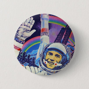 Yuri Gagarin cosmonaute knäppas Knapp