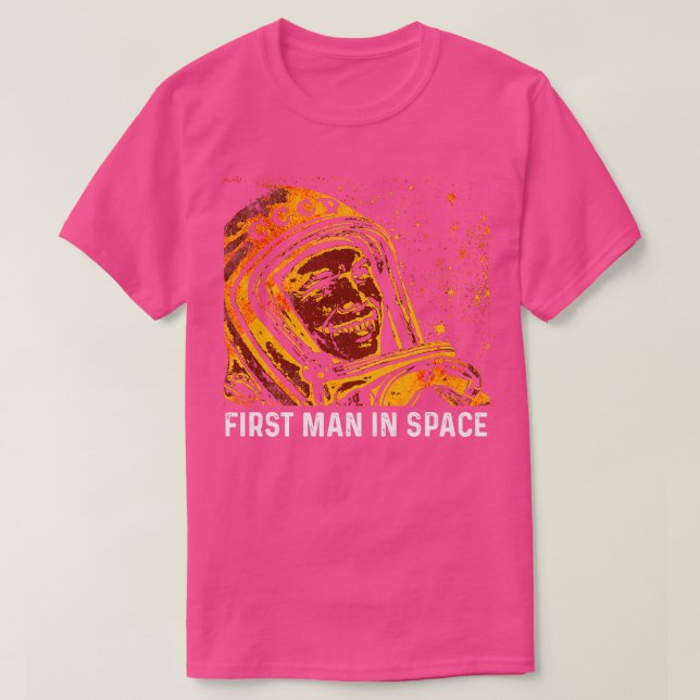 Yuri Gagarin First Man i Space 1 T Shirt (Design framsida)