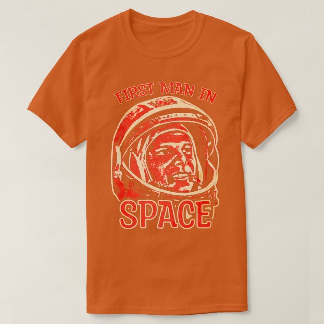 Yuri Gagarin First Man in Space T Shirt (Design framsida)