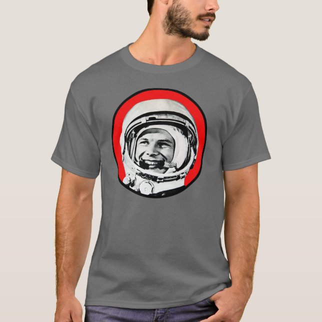 Yuri Gagarin - Sovjethjälpen Hero & Cosmonaut T-Sh T Shirt (Framsida)