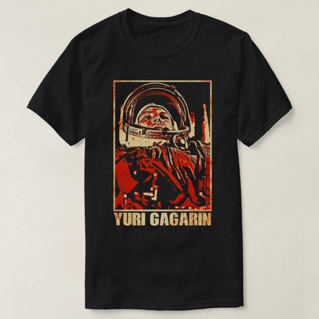 Yuri Gagarin Sovjetunionen Cosmonaut Astronaut 2 T Shirt (Design framsida)