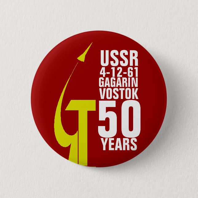 YURI GAGARIN VOSTOK ONE KNAPP (Framsida)