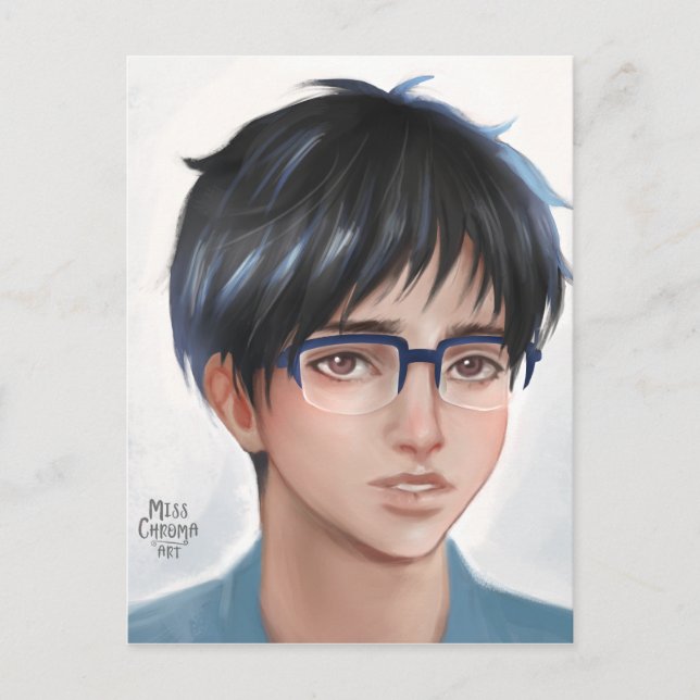 Yuri på Ice Yuuri fanart Vykort (Framsida)