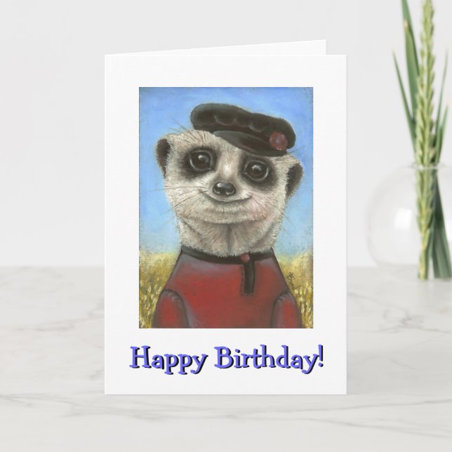 Yuri the meerkat kort (Framsida)