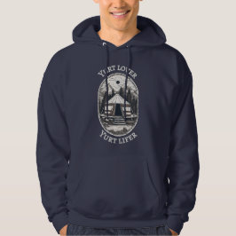 Yurt Älskare Yurt Lifer Funny Yurt Tält Hoodie