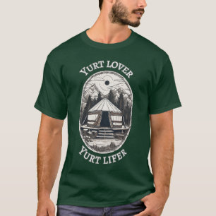 Yurt Älskare Yurt Lifer Funny Yurt Tält T Shirt