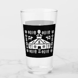 Yurt som bor i naturen glaskopp