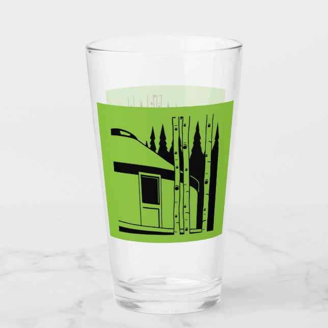 Yurt som bor i naturen glaskopp (Framsida)