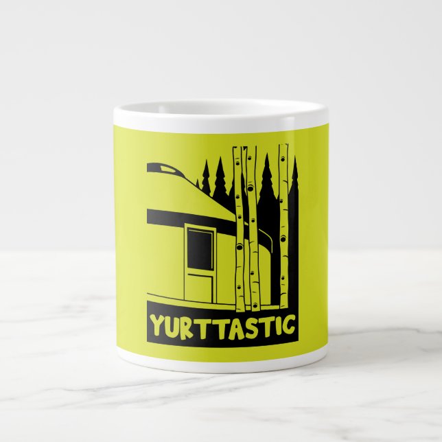 Yurt som bor i naturen jumbo mugg (Framsidan)