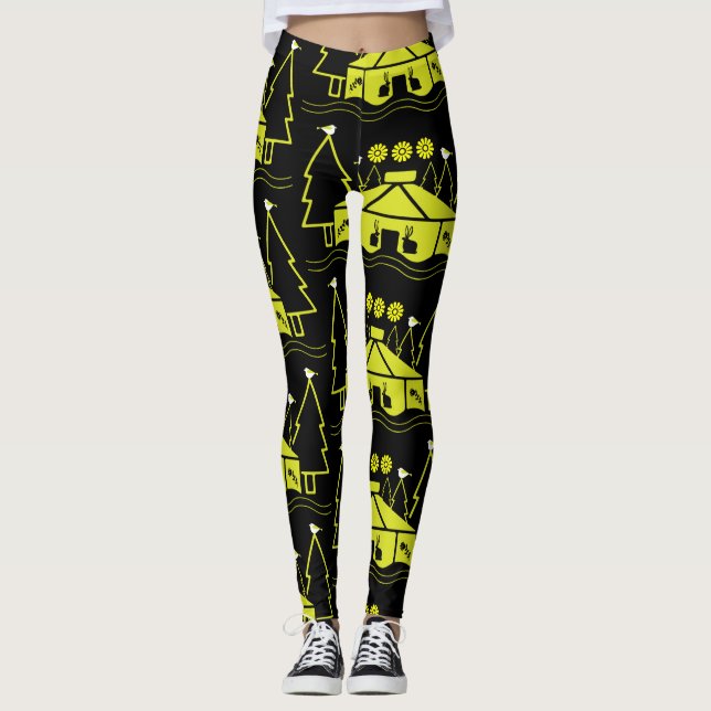 Yurt som bor i naturen leggings (Framsida)