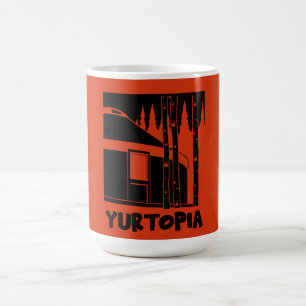 Yurt som bor i naturen magisk mugg