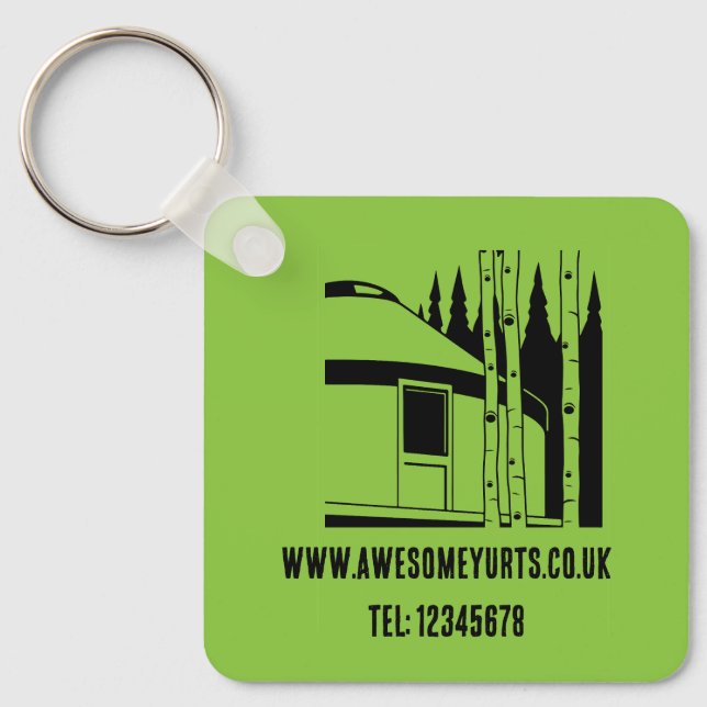 Yurt som bor i naturen nyckelring (Framsida)