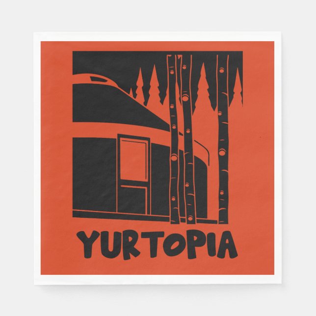 Yurt som bor i naturen pappersservett (Framsidan)
