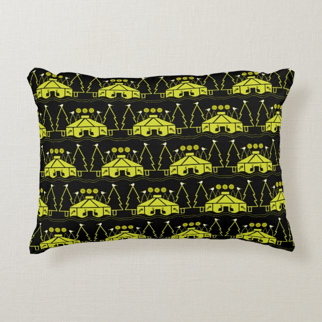 Yurt som bor i naturen prydnadskudde (Framsidan)