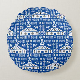 Yurt som bor i naturen rund kudde