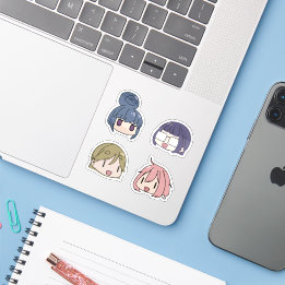 Yuru Camp All Character Chibi Sytle Klistermärken