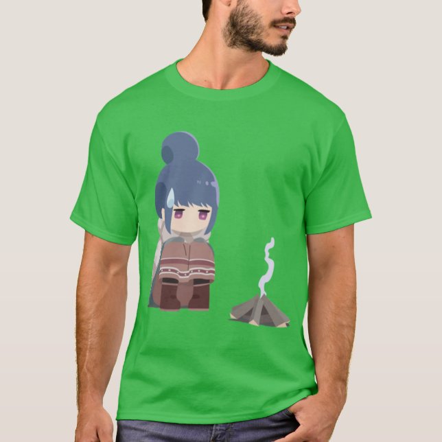 Yuru Camp Campfire Rin T Shirt (Framsida)