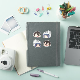 Yuru Camp Rin Set-etikett Klistermärken